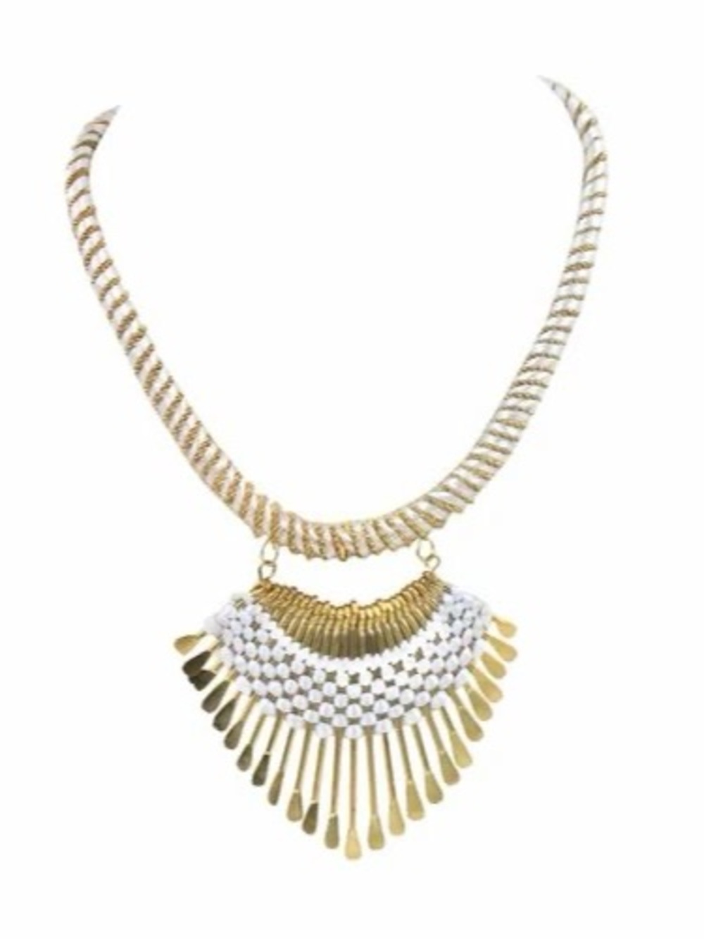 Handmade Golden Tilli Statement Necklace